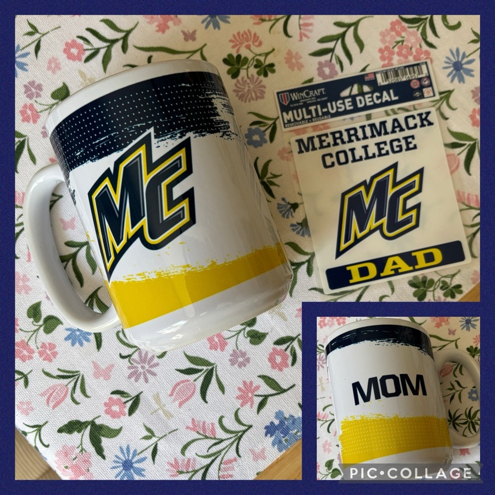 Merrimack College MC Parent Swag Gifts Mom Mug Dad Auto Decal Sticker Division 1